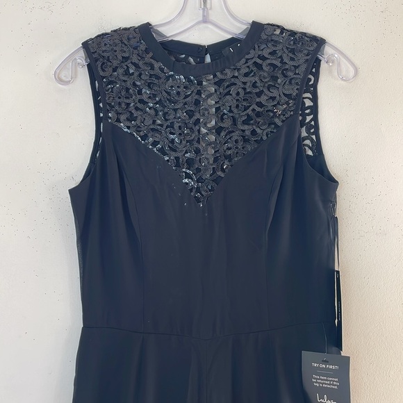 NWT. Lulus Small I Turn To You Black Sequin Jumpsuit. - Picture 9 of 16